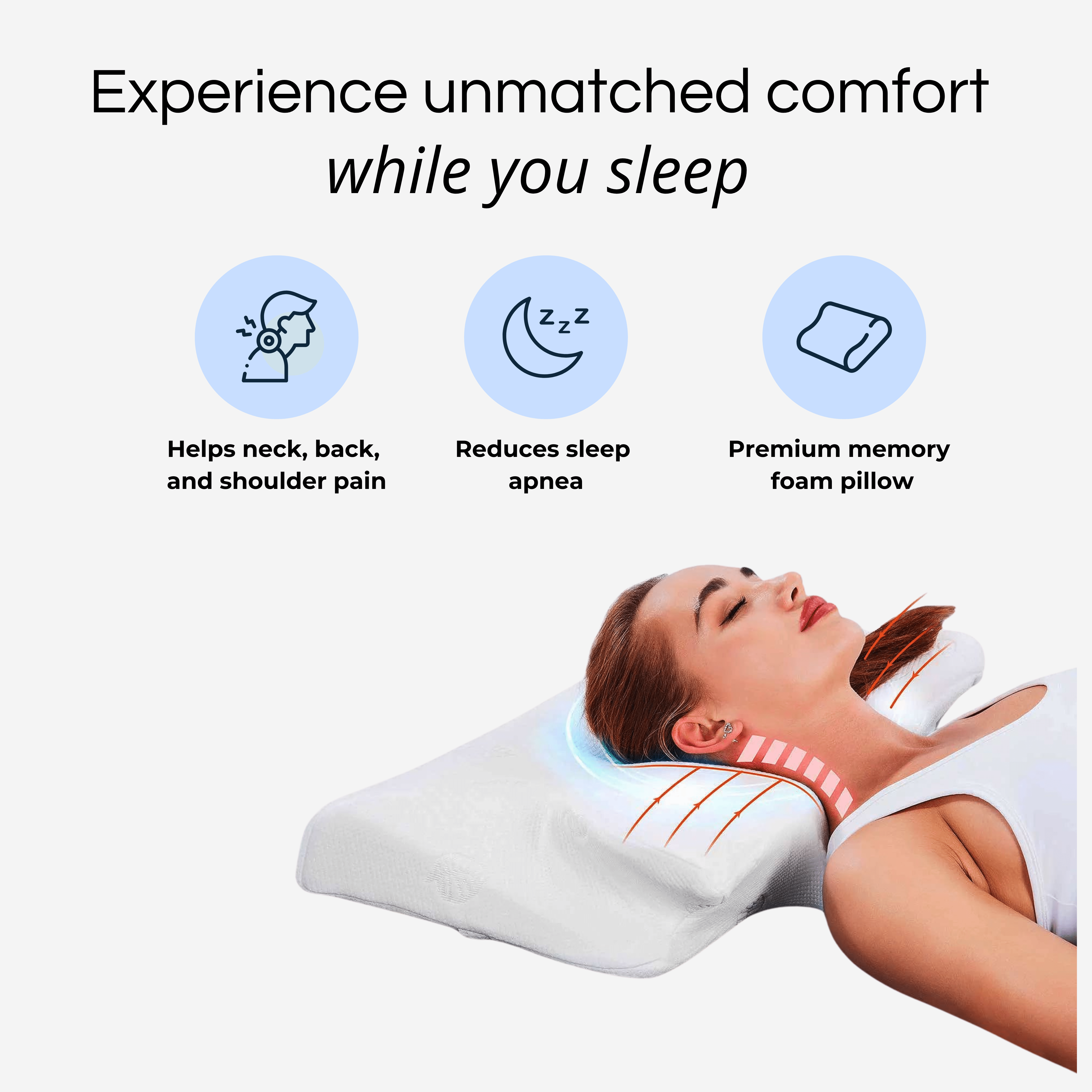 Premium ergonomic pillow